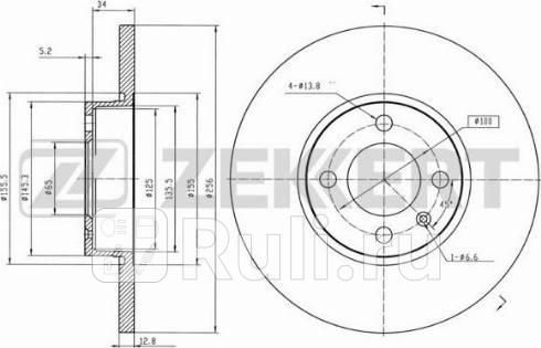 Диск тормозной Zekkert bs-5089b 0₽