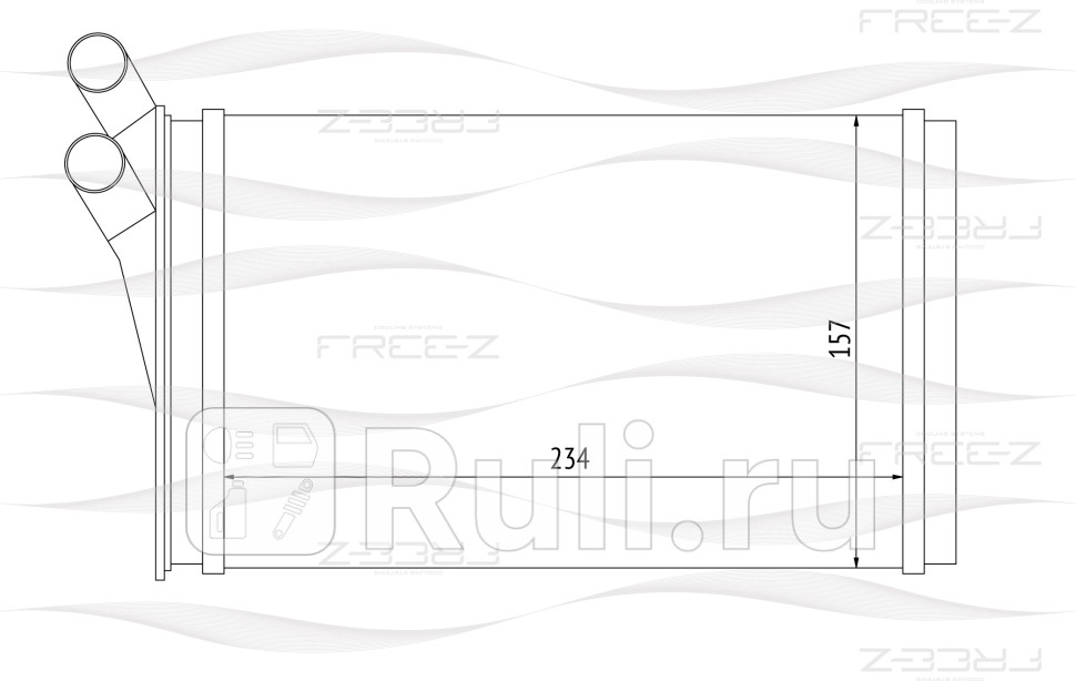 Радиатор отопителя AUDI 80 A4 86- FREE-Z KW0244 1990₽