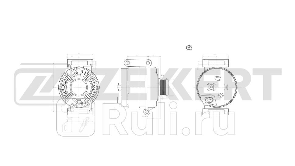 Генератор Ford Transit V 06- Tourneo III 06- Peugeot Boxer 250 11- Citroen Jumper 250 290 11 Zekkert ge-1037 17100₽