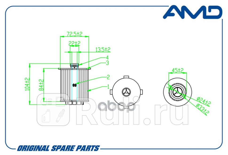 Фильтр масляный АКПП 35330-0W090AMDFL332 AMD Amd AMDFL332 1210₽