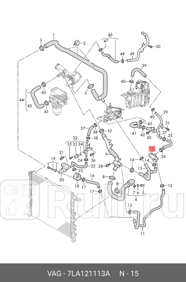 Термоклапан VAG 7LA121113A 0₽