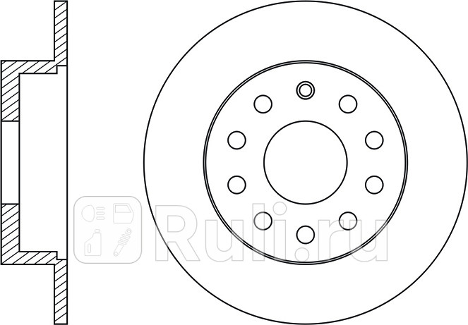 Диск тормозной задний для Skoda Octavia A7 2013-2020 NIBK RN33005 3810₽