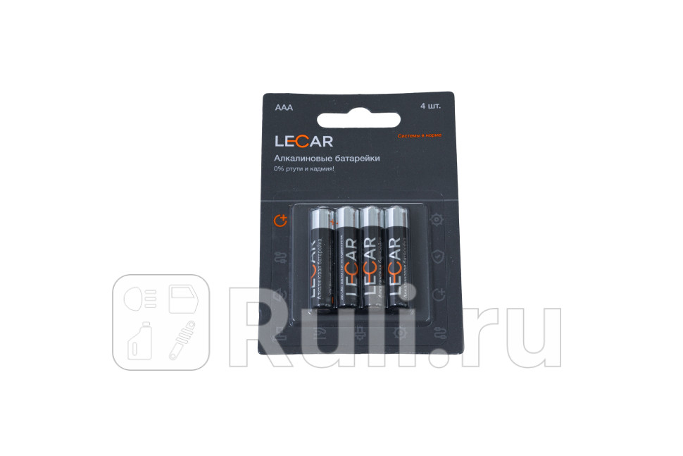 Батарейка LR03 Lecar AAA-мизинчиковые 4 шт в блистере LECAR LECAR000023106 220₽