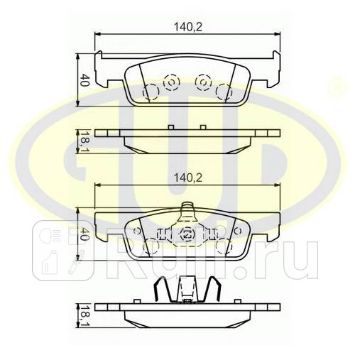 Колодки тормозые передние GUD GBP880126 1020₽