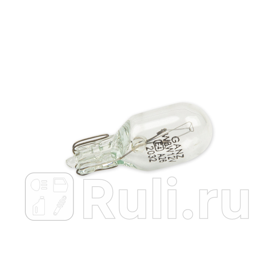Лампа 12V W3W 3W W21x95d 1 шт BOX GANZ GIP06029 20₽