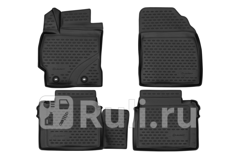 3d коврики в салон 4 шт для Toyota Corolla 180 рестайлинг 2016-2018 Element NLC3D4868210k 2660₽