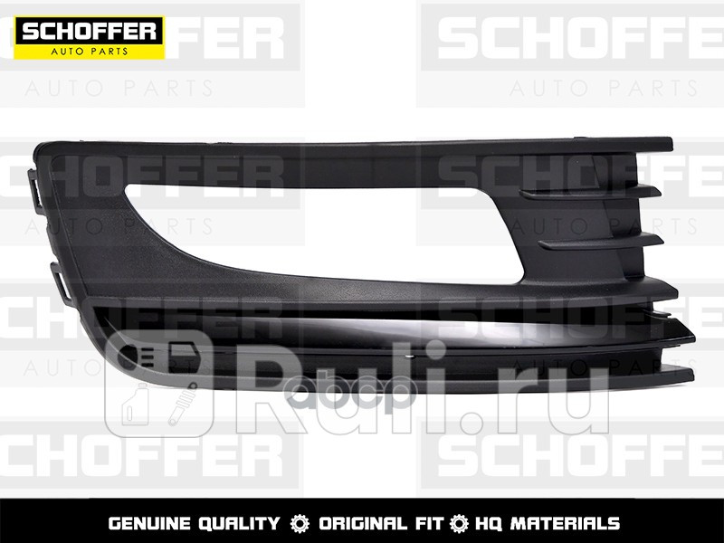 Оправа ПТФ правая черный молинг Volkswagen Polo 2015-2020 SCHOFFER SHF02318 750₽