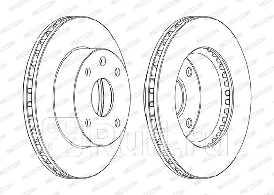 Диск торм передн 256x24 4 отв FERODO DDF1257C 0₽