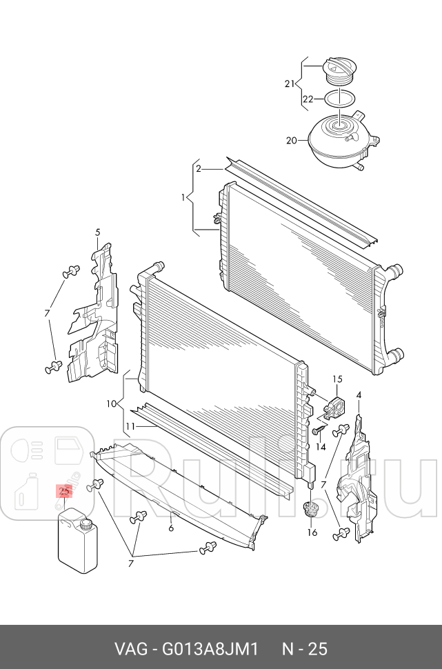 антифриз 15L EU VAG VAG G013A8JM1 0₽