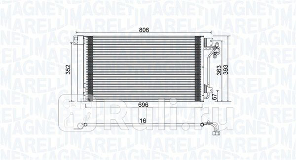 Радиатор кондиционера MAGNETI MARELLI 350203962000 12360₽