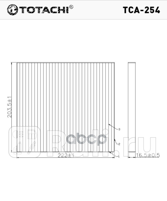 TOTACHI TCA-254 VIC AC-003 OEM 97133-2E200 MANN CU 2336 TOTACHI TCA254 0₽