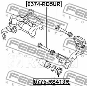 Ремкомплект суппорта задний SUZUKI SX4 06-13 0775-RS413R FEBEST 0775-RS413R 280₽