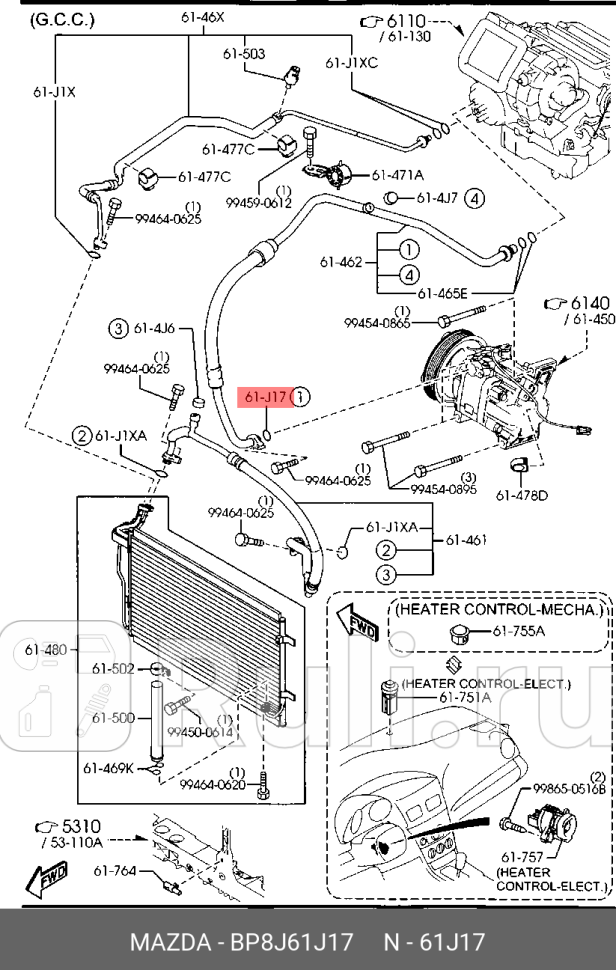 Кольцо о-образное MAZDA BP8J61J17 0₽