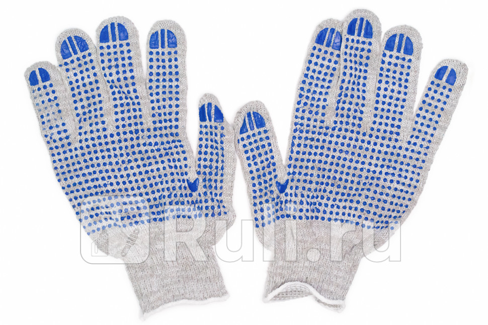 Перчатки хб Люкс с ПВХ точкой 4 нити 10 класс CWORKS J340R0001 0₽