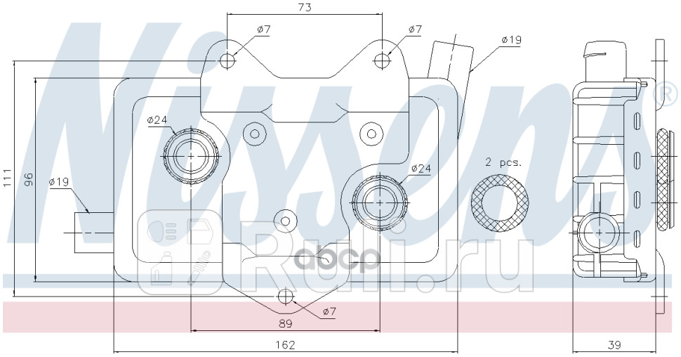 радиатор масляный MB Sprinter 208D 95 NISSENS 90618 8100₽