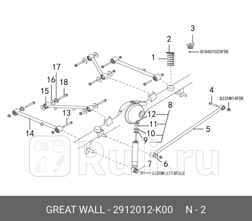 ПРОСТАВКА ПРУЖИНЫ ЗАДНЕЙ ПОДВЕСКИ ВЕРХНЯЯ HOVER - Great Wall 2912012K00 450₽