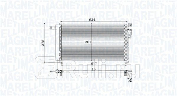 Радиатор кондиционера 625x360 MAGNETI MARELLI 350203961000 11140₽