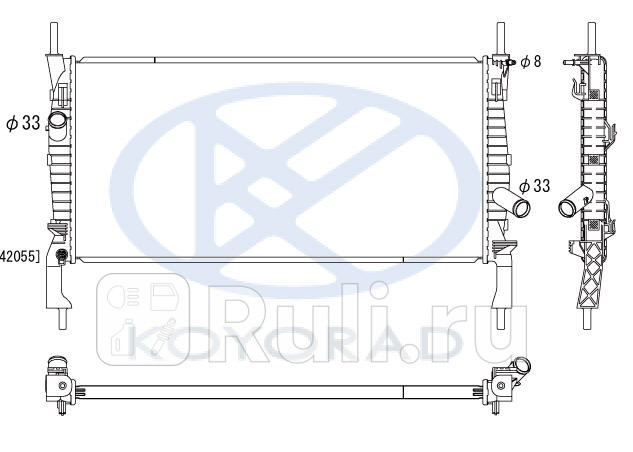 Радиатор охлаждения для Ford Transit 6 2006- Forward FDTRT06-912 5160₽