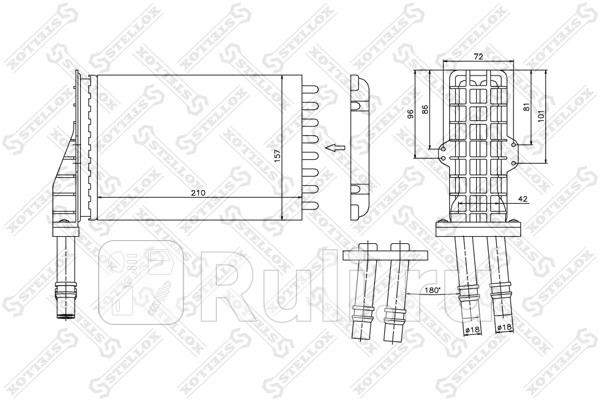 Радиатор печки левый Renault Espace all 97- STELLOX 10-35026-SX 1700₽
