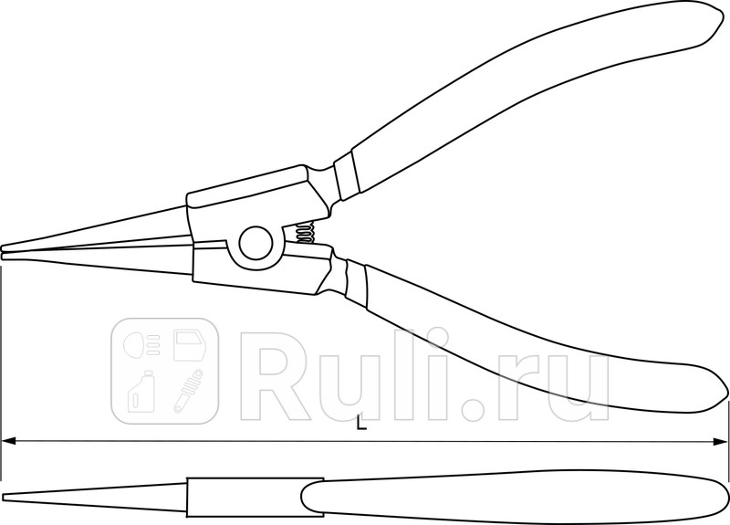 Разжим для стопорных колец прямой 180 мм Thorvik THORVIK ERSP180 890₽