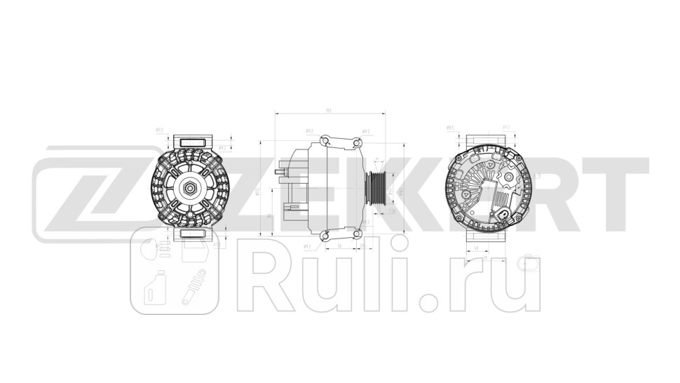 Генератор Lada Vesta 15- X-Ray 16- Zekkert ge-1046 13790₽