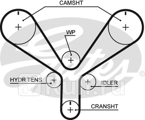 Ремень ГРМ GATES T286 7990₽