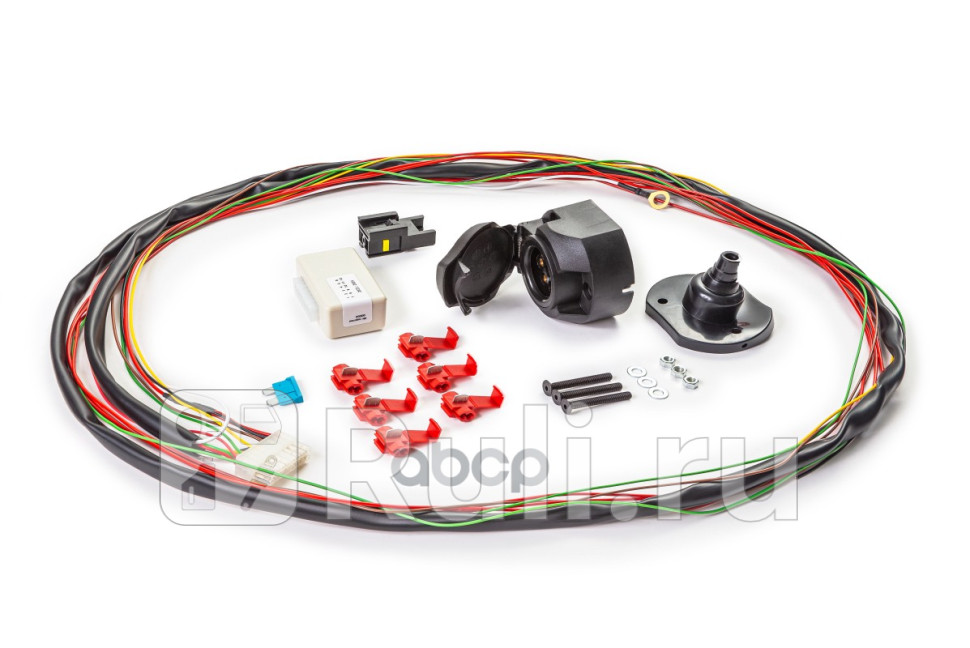 Разъем фаркопа 7-ми контактная розетка в сб с проводами с блоком согласования Cargen 26005 3630₽