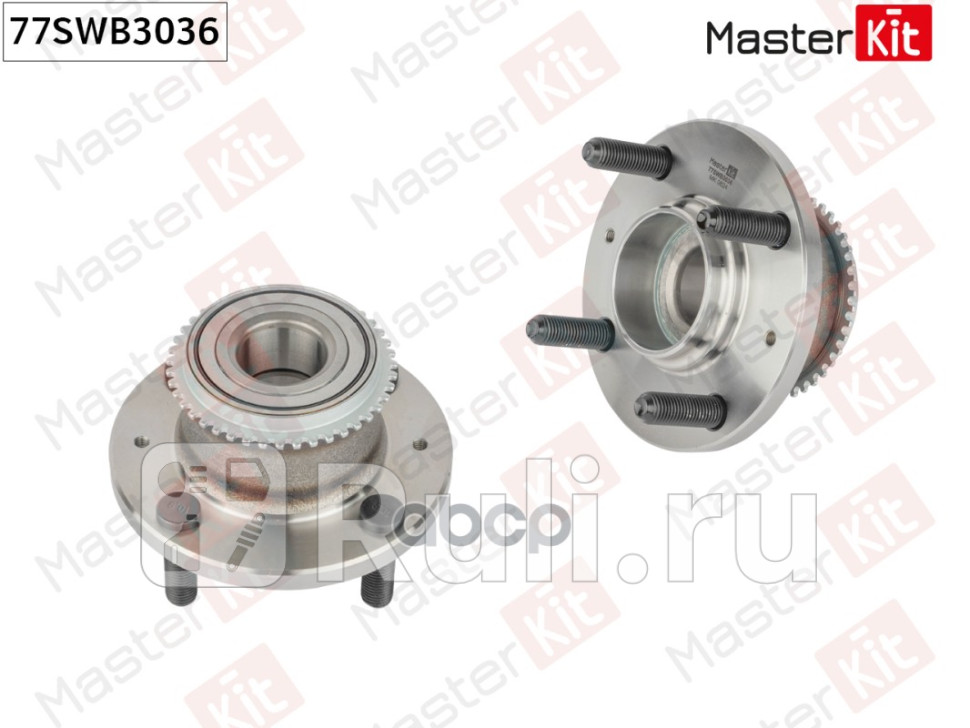 Ступица с подшипником MITSUBISHI LANCER IX 03-11 зад 4отверстия MASTERKIT 77SWB3036 3980₽