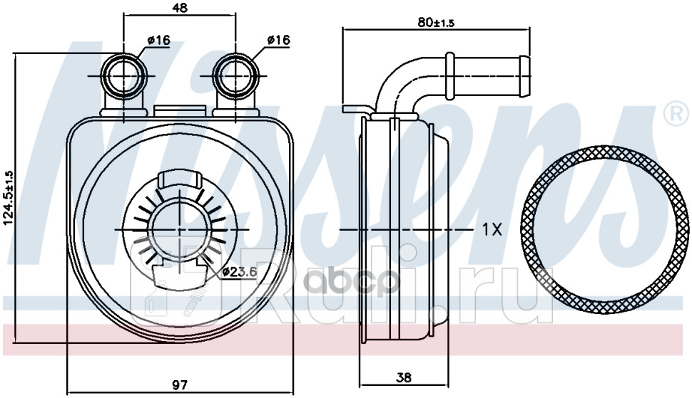 Радиатор масляный NISSENS 90650 7170₽