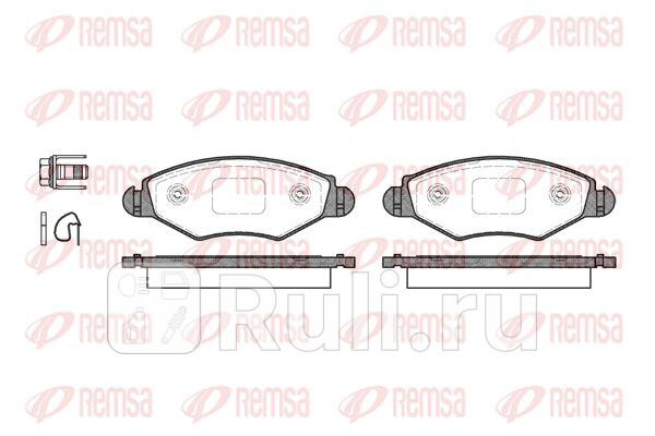 Колодки тормозные дисковые передние для Peugeot 206 1998-2009 REMSA 064320 2920₽