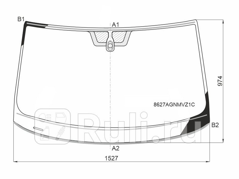 Стекло лобовое Датчик дождя Молдинг Volkswagen Tiguan 16- Tayron 18- FUYAO 8627AGNMVZ1C 9540₽