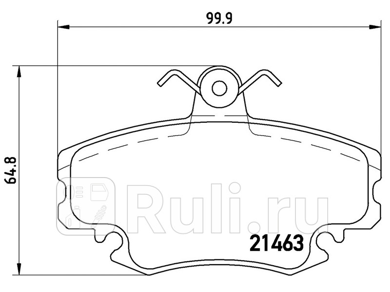 Колодки тормозные дисковые передние для Renault Sandero 2009-2014 BREMBO P 68 008 2030₽