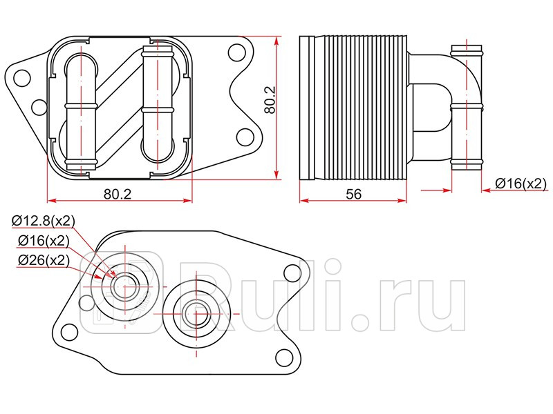 Радиатор масляный для Volkswagen Polo седан рестайлинг 2015-2020 SAT ST-09G409061B 2940₽