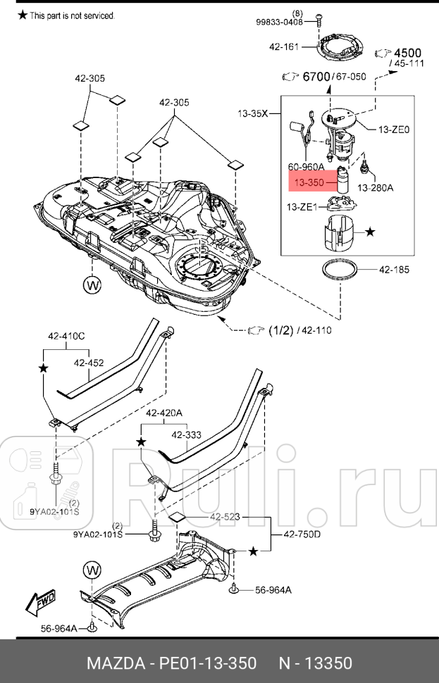 Фильтр MAZDA PE01-13-350 14680₽