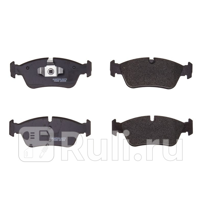 Колодки тормозные дисковые передние (противоскрипная пластина в компл.) (F) BMW E90 05-  AVANTECH AV072