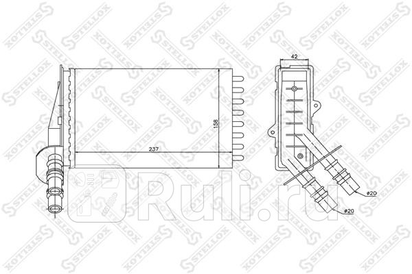Радиатор печки Renault Clio 98- STELLOX 10-35043-SX 1520₽