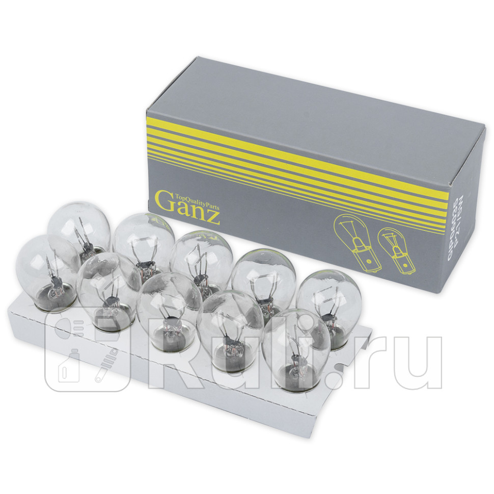 Лампа 12V P215W 215W BAY15d 1 шт BOX GANZ GIP06035 40₽
