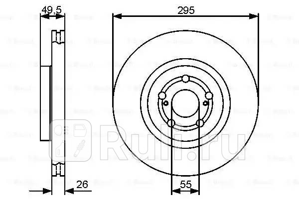 Диск тормозной перед BOSCH 986479423 0₽