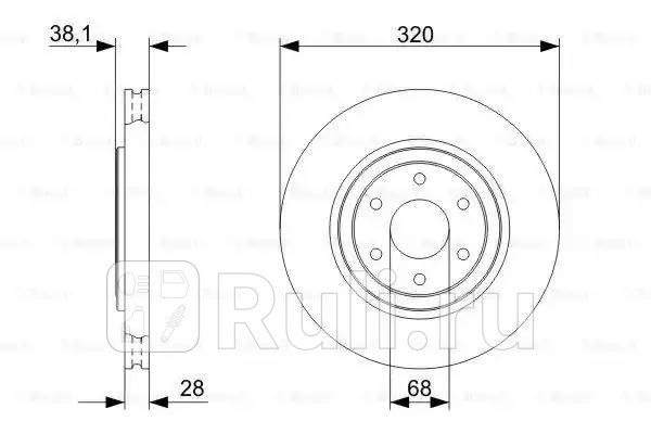 Диск тормозной перед BOSCH 986479357 0₽