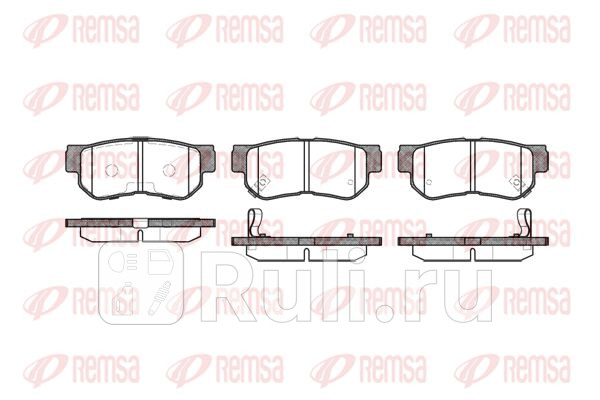 Колодки тормозные дисковые задние для Hyundai Grandeur 4 (2005-2011) REMSA 0746.12