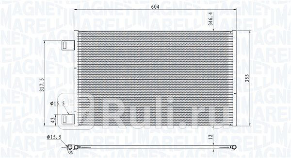 Радиатор кондиционера MAGNETI MARELLI 350203860000 8510₽