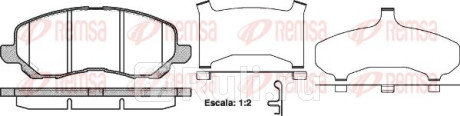 0804.31 - Колодки тормозные дисковые передние (REMSA) Mitsubishi Lancer Cedia (2000-2003) для Mitsubishi Lancer Cedia (2000-2003), REMSA, 0804.31