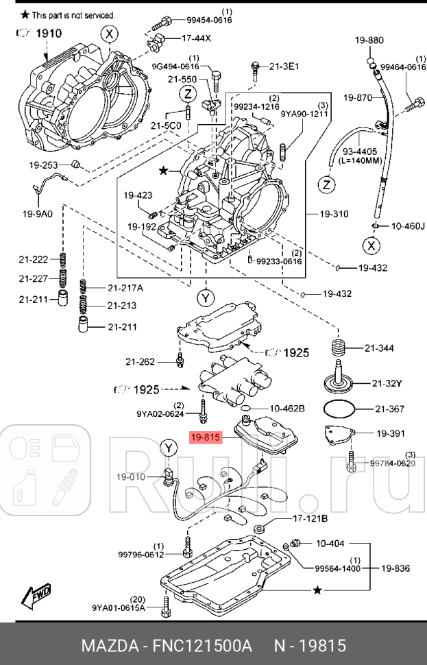 Фильтр акпп mazda3 bkblbmbn mazda6 MAZDA FNC121500A 5440₽