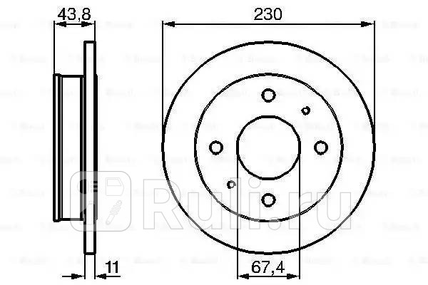 Диск тормозной перед BOSCH 986478727 0₽