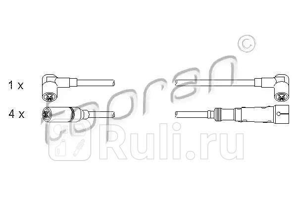 Комплект проводов зажигания новый артикул для заказа HP-102982001 HANS PRIES 102982755 0₽