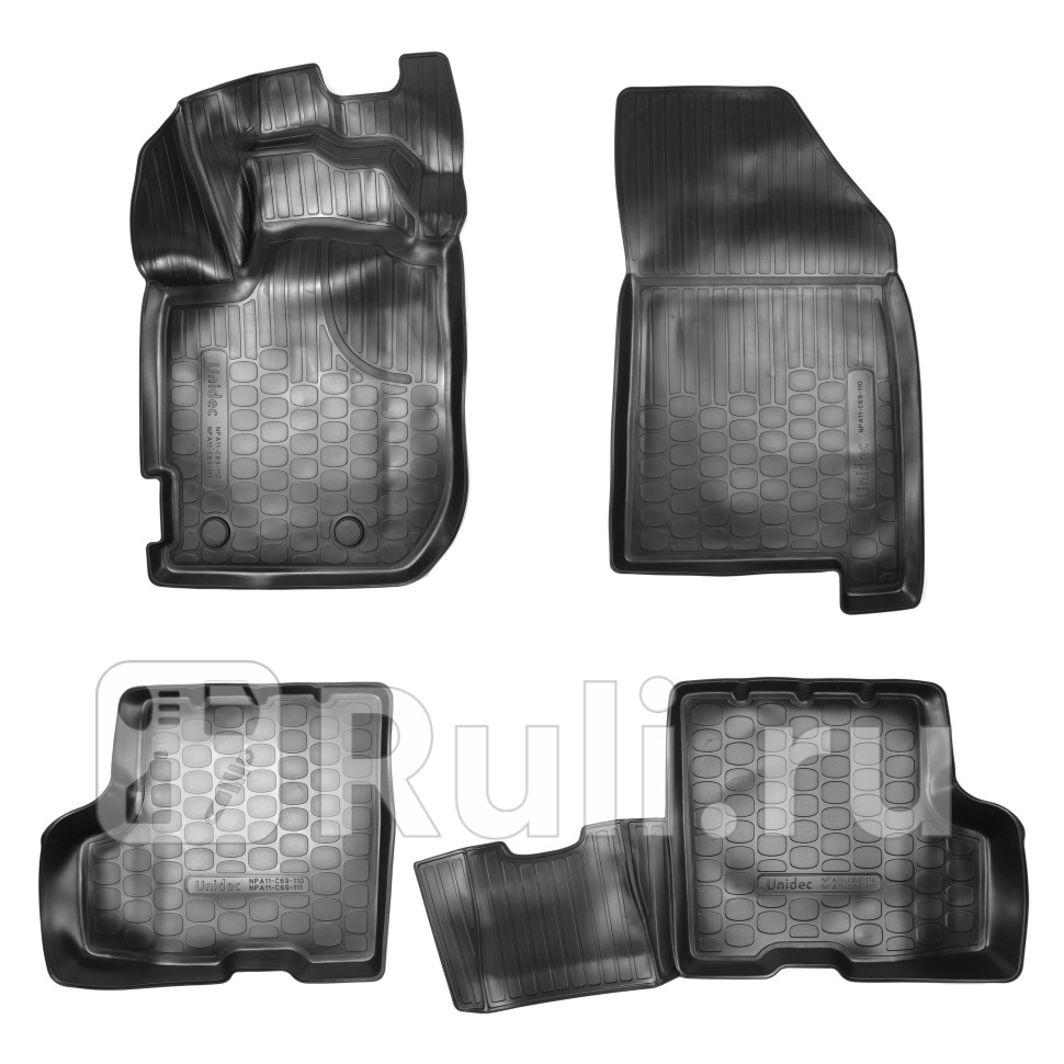 Коврики салонные для renault duster hjd 3d 2018 версия с ящиком под сиденьем evro NORPLAST npa11-c69-110 0₽