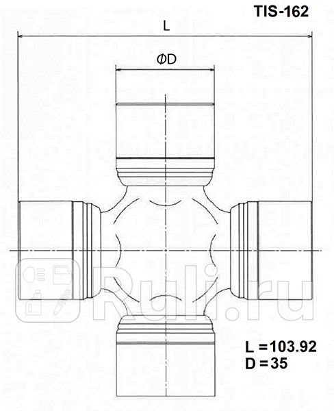 Крестовина карданного вала TOYO TOYO TIS162 2200₽