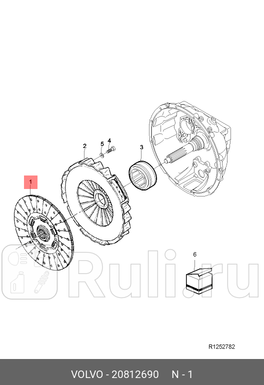 Диск сцепления FLFE VOLVO 20812690 27990₽