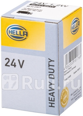 Лампа накаливания 24v 12w b83d с полим патроном щитка приборов Hella 8GA007997-061 200₽