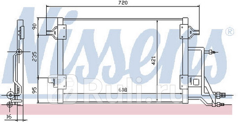 Радиатор кондиционера для Audi A6 C5 1997- NISSENS 94593 9790₽